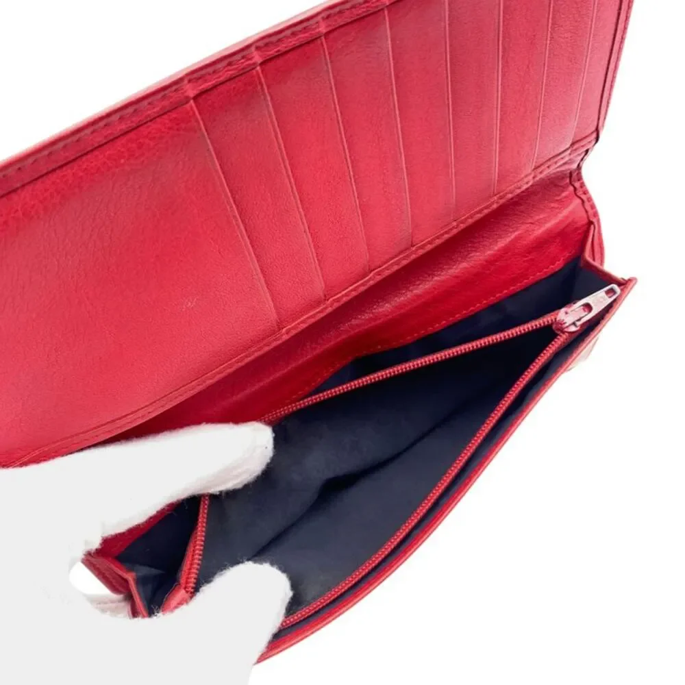 Dior Vintage Leather Wallet Embossed CD logo